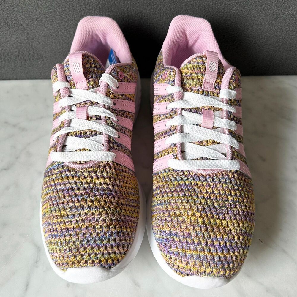 K Swiss Pink Rainbow Sneakers Low Top Women's Size 8.5 NEW in Box